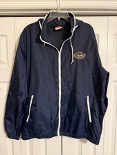 Florida Gators Champion Windbreaker Jacket Mens XL Blue Full Zip Hooded
