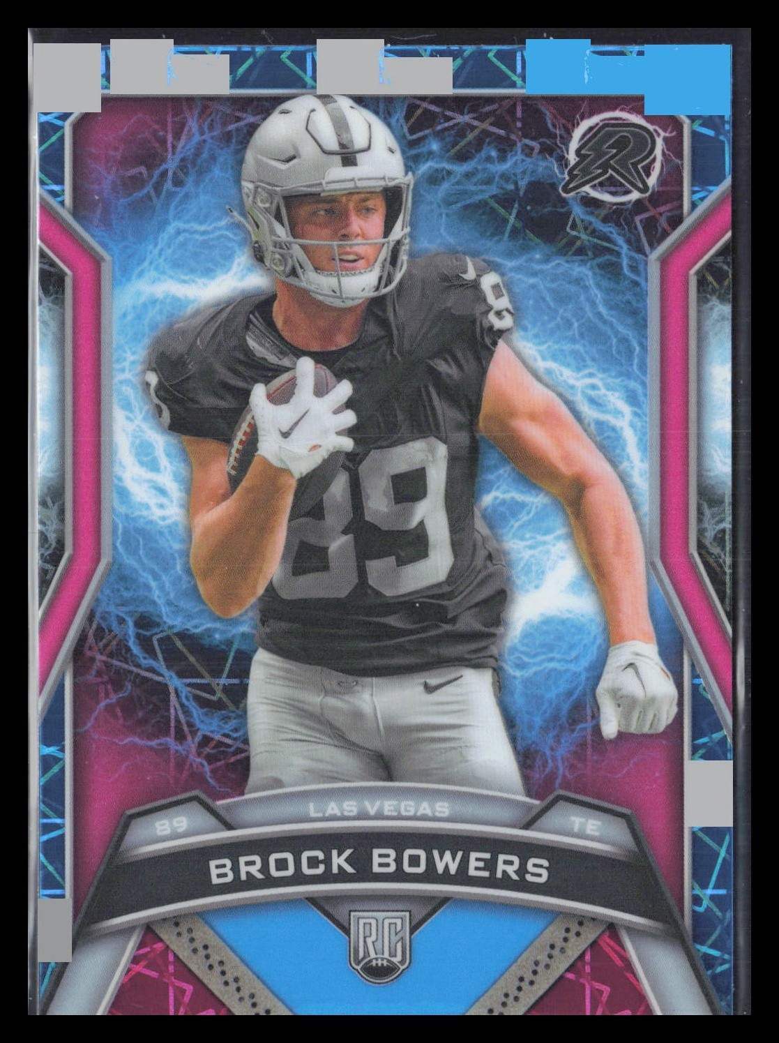 2024 Topps Resurgence #147 Brock Bowers Sky Blue & Pink Shock
