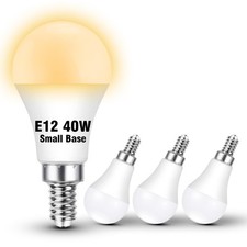 E12 Candelabra LED Light Bulbs 40Watt Equivalent 2700K Warm White, 4W 450LM C...