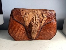 RARE VINTAGE AUTHENTIC ALLIGATOR BABY ALLIGATOR HANDBAG MUST SEE NO RESERVE