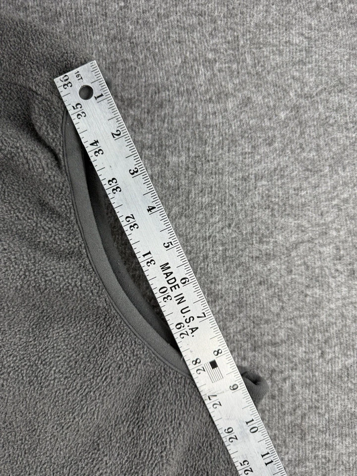 Винтажный Land's End полный молнии серый флисовый жилет в мужской размер XL США сделано - Изображение 3 из 4