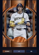 Topps Bunt Digital Christian Yelich Five Star Baseball Orange Base Iconic