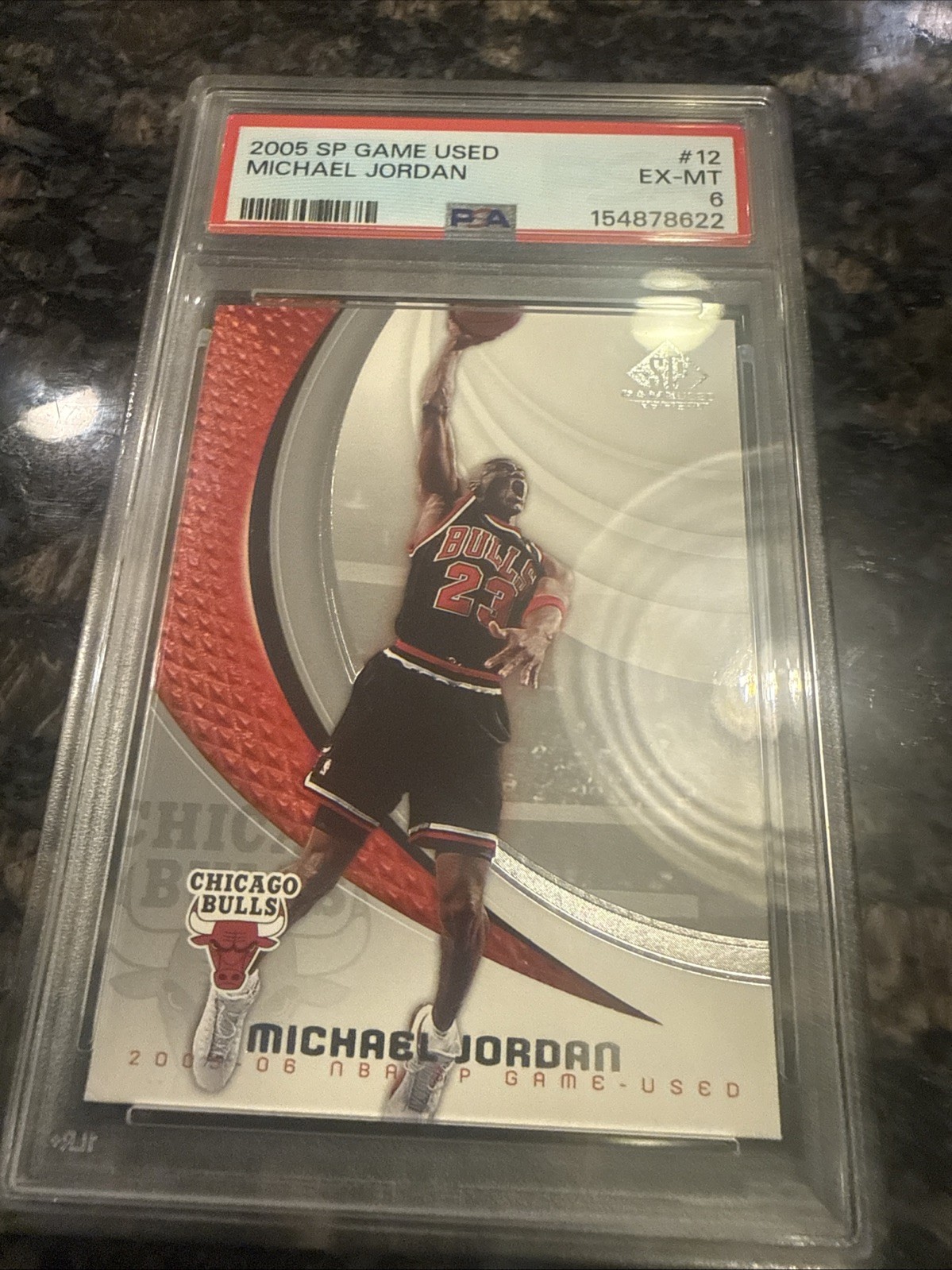 Michael Jordan #12 Basketball Cards 2005 SP Game Used trading card — raw and PSA graded price guide