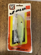 Luhr Jensen J-Plug Size #4 Fishing Lure ~ Glow Glo In Dark Flo. Green Yellow New