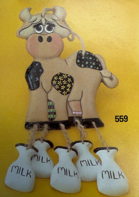 VINTAGE MACKY CERAMIC MOLD #559 COW WINDCHIME