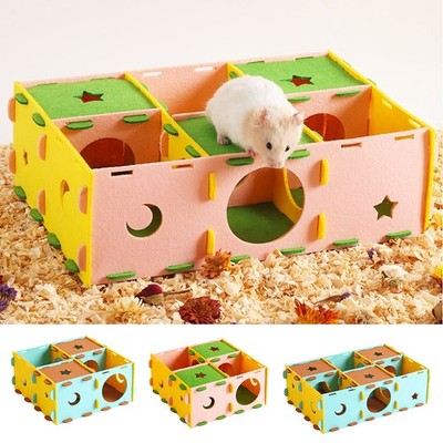 DIY Assembly Felt Tunnel for Hamsters Mice Gerbils Small Pets