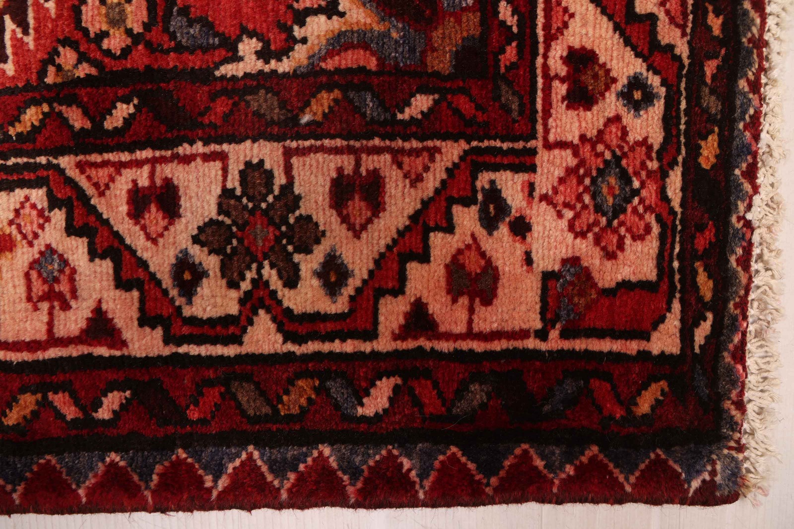 3'7" x 9'10" Vintage Hand-knotted Runner Rug Traditional Oriental Wool Carpet