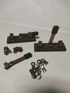 Vtg. Lot of Trumbull 30A Single Copper Knife Blade Switch SPDT w/ Extra Hardware