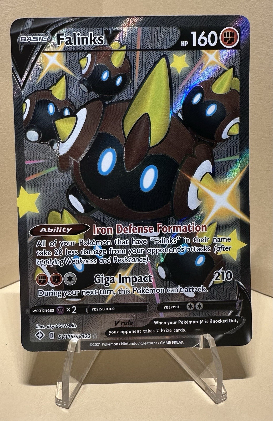 Falinks V SV115/SV122 - FULL ART SHINY - Shining Fates - Near Mint