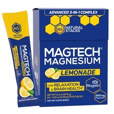 MagTech Magnesium Drink Mix - Sugar-Free Lemonade - 3 Forms of Magnesium