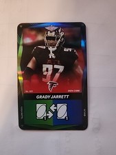 2024 UNO Elite Grady Jarrett Dual Color Foil Green / Blue #083 Falcons