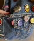 Vintage Levi's Jean Jacket W/ Bottle Caps On It — photo 5
