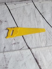 Vintage Rubber Plastic Toy Yellow Saw Replacement 7inches Long