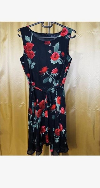 Women Mela Loves London Dress Black Chiffon S