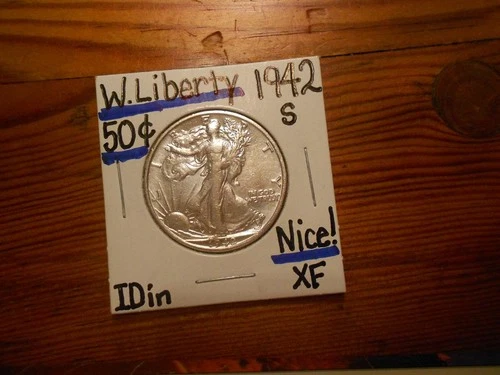 1942S Walking Liberty Silver Half Dollar XF BEAUTY!!!! PQ!!!! NICE!!!