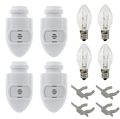 Creative Hobbies Auto On Sensor Plug in Night Light White Sensor, 