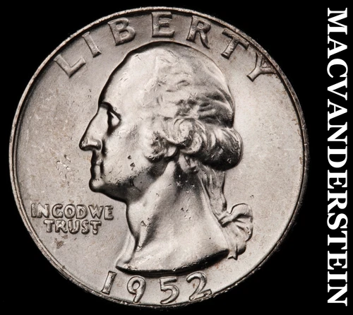 1952-D Washington Quarter- Choice Gem Brilliant Uncirculated++++ Luster #G6735