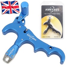 Archery Release Aids Thumb 4 Finger Aluminum Trigger Caliper CompoundBow Hunting