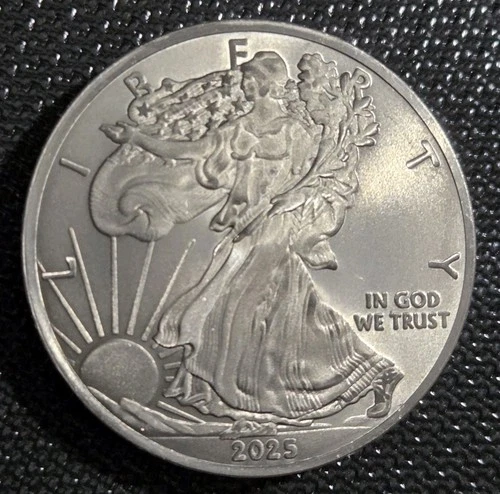 1 Ounce OZ 999 Fine Solid Titanium Walking Liberty Eagle Round Coin Ingot