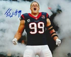 J.J. Watt Signed Autographed Houston Texans 8x10 Photo/COA/Matching Hologram