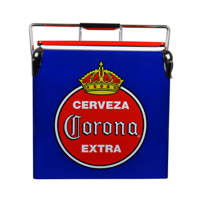 Koolatron Corona Retro Ice Chest Cooler - Portable Ice Bucket Bottle Opener