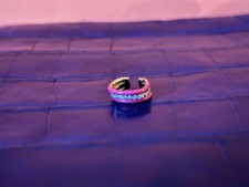 Yvonne Léon Net-a-Porter 9K Gold Neon Pink Enamel Diamonds Ear Cuff Sold Out