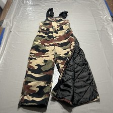 Walls Blizzard Pruf Bib Coveralls Youth Medium Size 8/10 Camouflage Insulated