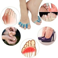 2Pcs Toe Separator Bunion Corrector Soft Gel Straightener Spacer Care Tool