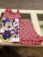 Disney Minnie Mouse Girls' Short Set, Shirt Shorts Outfit Size 14/16 New W/tag