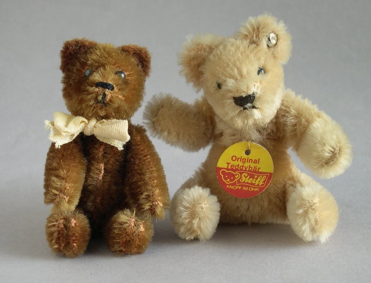 Steiff Mini-teddybeer, 9 cm, verzamelobject, geen speelgoed, wasbaar, lichtbruin (028168