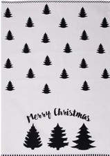 Geschirrtuch 50x70 cm Weihnachten Ho Ho Ho Küchentuch Tuch schwarz weiß
