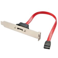 SATA to eSATA Port w/ PCI Bracket 12" Internal SATA Cable - MC12PCIx1