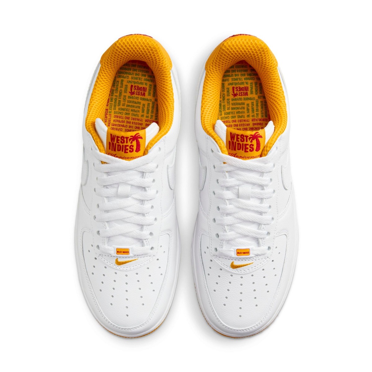スニーカー [NIKE] AIR FORCE 1 LOW RETRO QS DX1156-101 Nike Air Force 1 Low Retro QS West Indies White/Yellow Mens