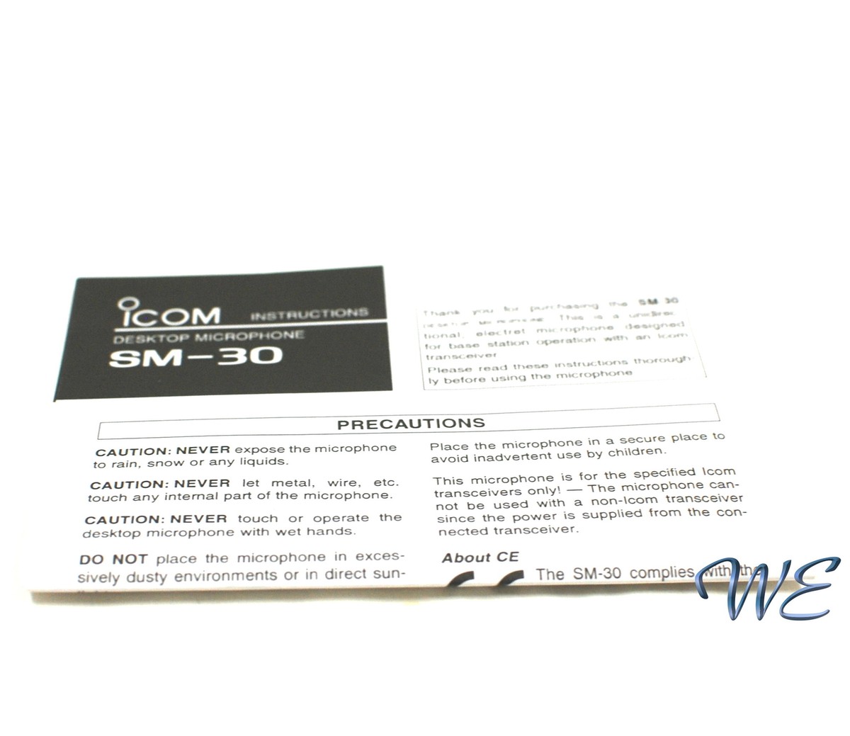 NEW ICOM SM-30 Desk Mic -IC-7800 IC-7400 IC-910H IC-970H IC-7410