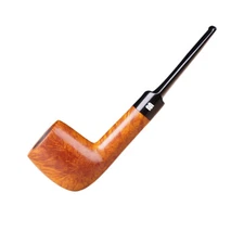 Handmade Briar Pipe Straight Acrylic Stem Wooden Tobacco Smoking Pipe 9mm Filter