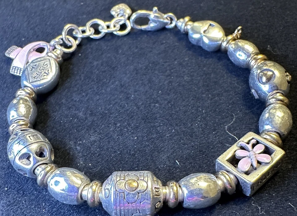 Pulsera Brighton Plata Dije Rosa Concienciación sobre el Cáncer de Mama Foto 2 de 4