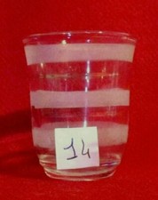 🟡  ANTICO BICCHIERE EPOCA 1930 ITALIA SOFFIATO A MANO-333