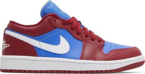 Jordan 1 Low Deep Red Blue W