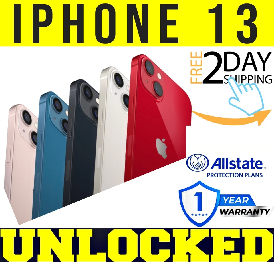 APPLE IPHONE 13 128GB 256GB 512GB (DESBLOQUEADO) ✅TODA PIEZA ORIGINAL✅❖EXCELENTE❖