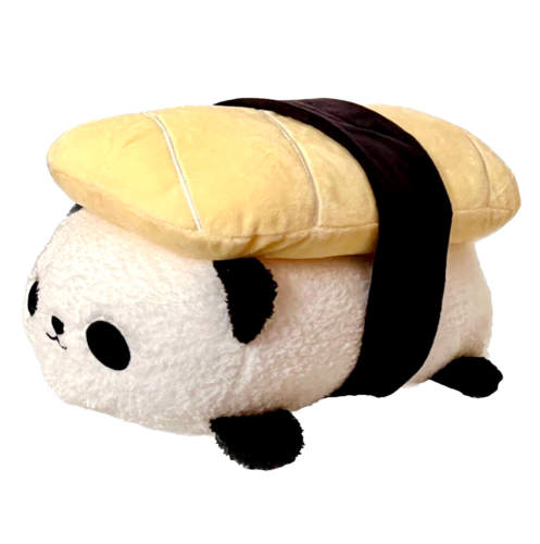 Takashoji Sushi Panda Egg Tamago Roll Plush 14” RARE Stuffed Animal NEWwTag - Afbeelding 1 van 6