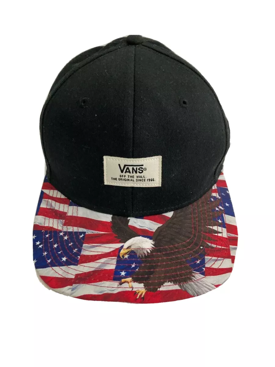 Vans Off The Wall Black American Flag Eagle Snapback Men s Snapback Hat Cap