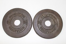 Vintage Healthways Barbell Weight Plates 2 1/2 LBS Standard Iron Rare Set of 2