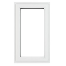 PVC Double Glazed Window Glass & Frame A Rated RH Side Hung Over Fixed Crystal