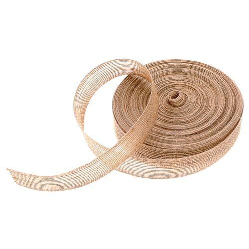 22 Yard Jute Ribbon 1 Inch Burlap Ribbon Natural Burlap Wired Edge Ribbon Bur...