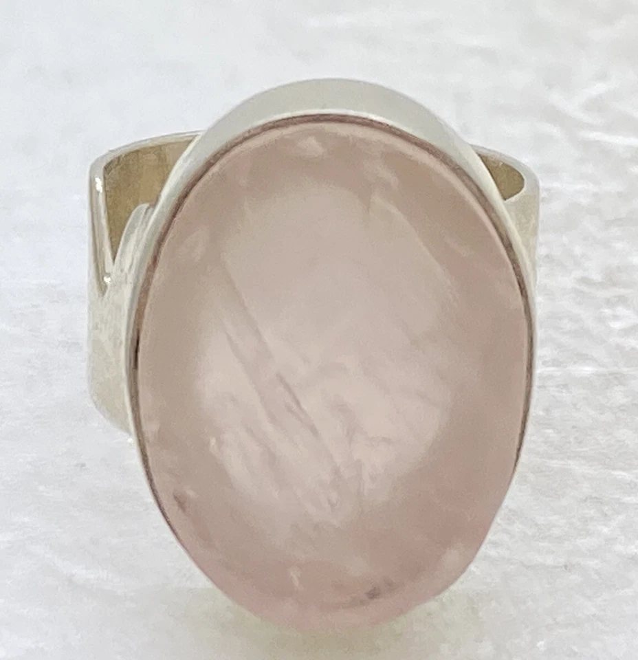 Anillo Silpada Plata Esterlina Rosa Dama Cuarzo Rosa R4447 Talla 6.75 Foto 4 de 4