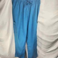 DAGACCI Blue Elastic Draw String Waist Scrub Pants w/Pockets Size XLarge