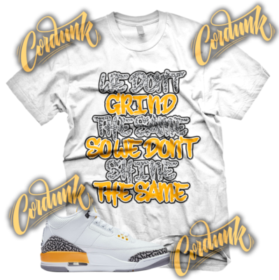 white and laser orange shirt