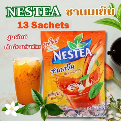 Nestea Instant Thai Milk Tea Mix Powder 13 Sachets Traditional Restaurant Style