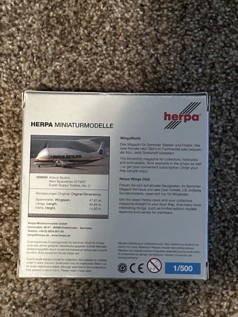 南アフリカ航空 Herpa Wings Club Edition 1/500 南アフリカ航空