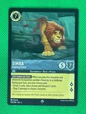 Simba – Fighting Prince 192/204 DISNEY LORCANA Into the Inklands SUPER RARE